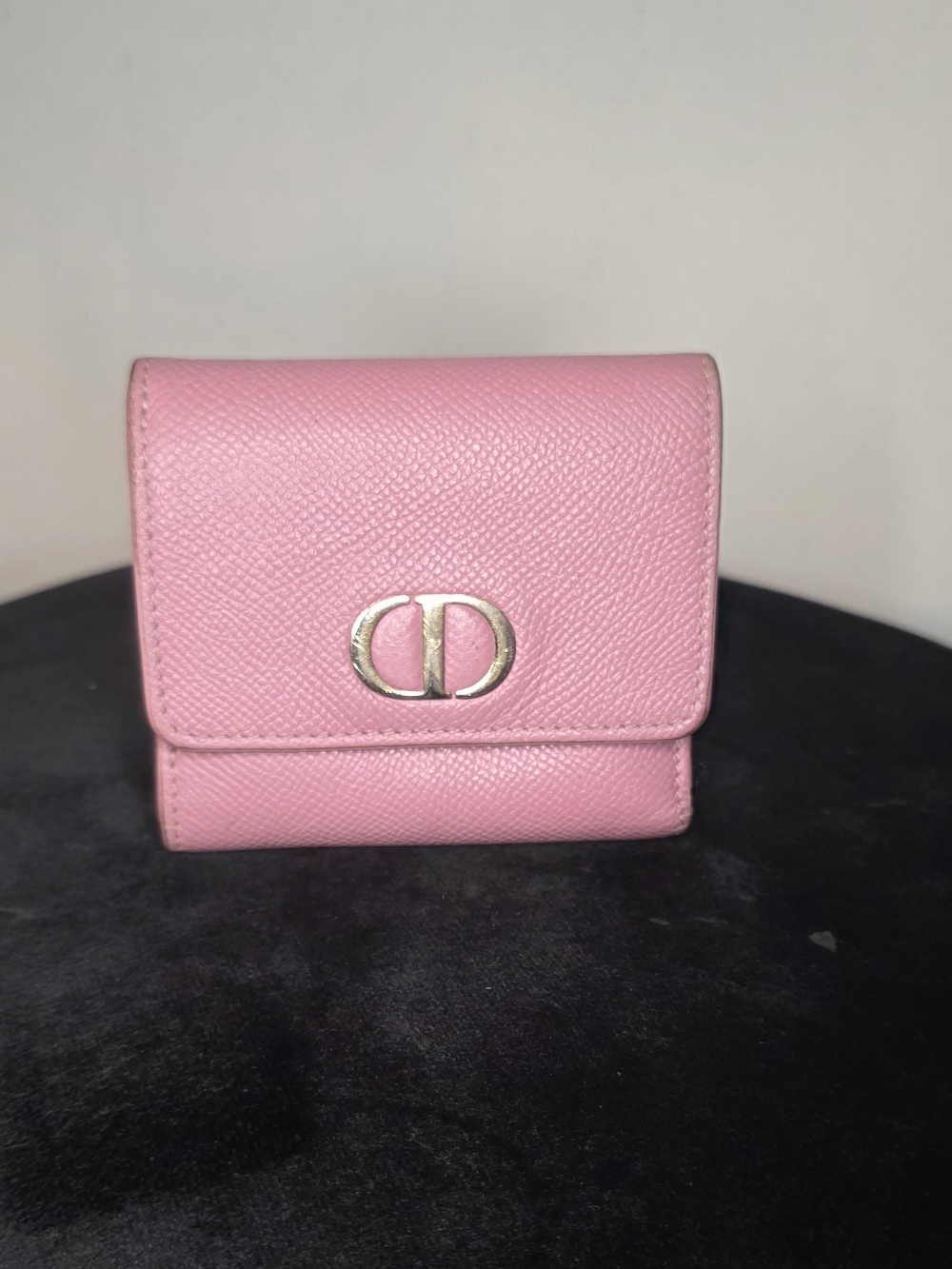 Christian Dior Montaigne  Lotus Pink Trifold Compact Wallet Authentic 💕